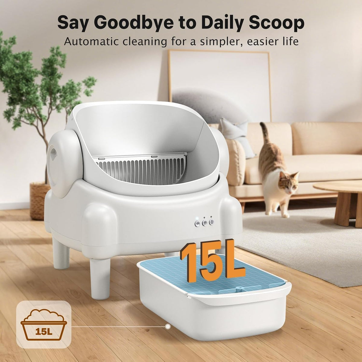 SafeSmart Open-Top Cat Litter System